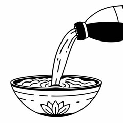 pouring milk into a cup