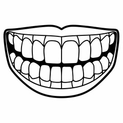 vector illustration of a smile