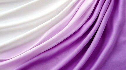 Obraz premium Draped fabric, flowing, white-purple gradient, textured, background, elegant design use
