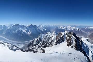 Fototapeta premium an authenticated snow-capped mountain peak
