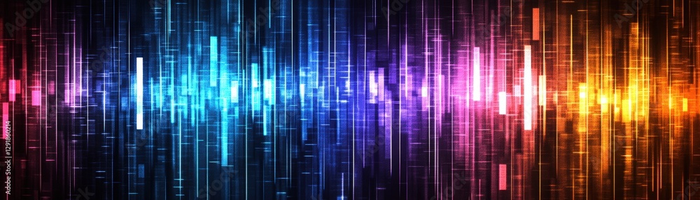 Poster abstract background featuring colorful lines and stars with a soft focus effect