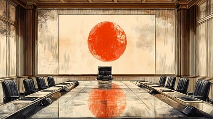 Classic Japan flag design, featuring a bold red sun on a white canvas, universally recognized in sports, politics, and heritage projects, comic book art style