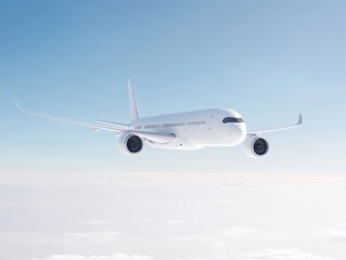 White Passenger Airplane Flying Above Clouds