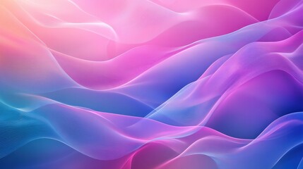 Obraz premium A mesmerizing blend of soft pink and blue waves creating a dreamy abstract background.