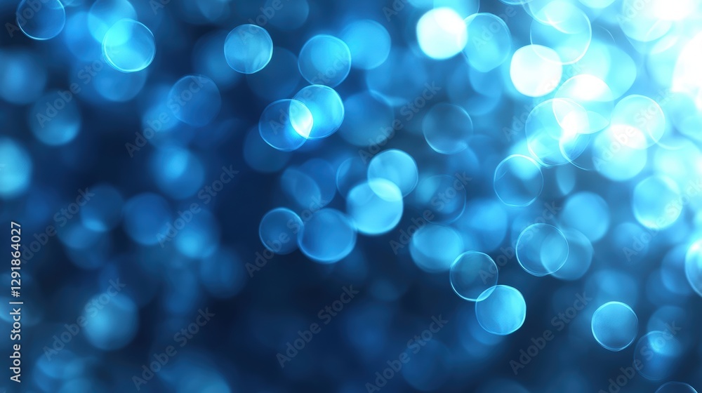 Poster blue led lights background with blurred photo effect for creative design and visual art projects
