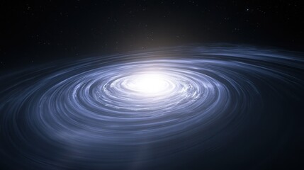 Obraz premium A stunning view of a swirling galaxy, showcasing vibrant colors and radiant light at its core, evoking a sense of cosmic wonder.