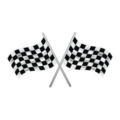 Fototapeta premium checkered racing flag icon Start and finish Vector