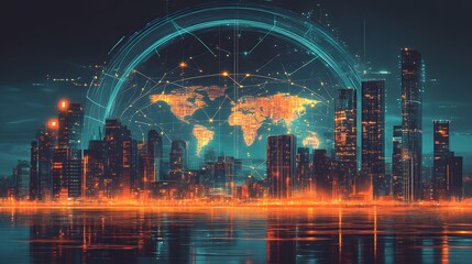 Fototapeta premium World wide web concept, network,