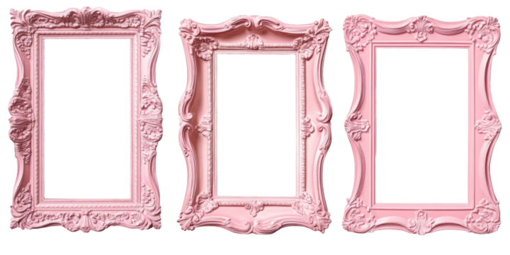 A set of pink frames 