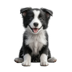 Obraz premium Adorable Border Collie Puppy Joyful Happy Expression