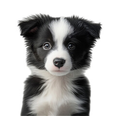 Fototapeta premium Adorable Border Collie Puppy Portrait Innocent Eyes Soft Fur