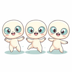 Obraz premium Happy cartoon characters dancing joyfully in a playful setting. Generative AI