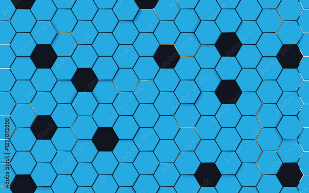 Poster the textured background is composed of numerous hexagonal shapes. some hexagons have subtle gold out