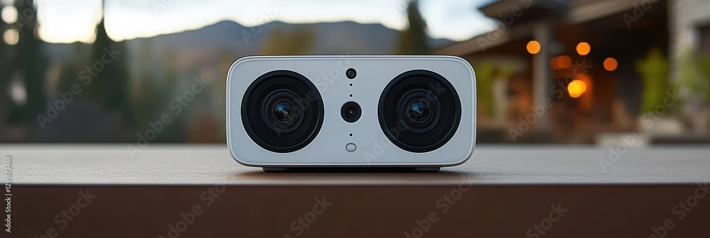 Poster high-resolution motion detection camera captures outdoor activity in serene environment