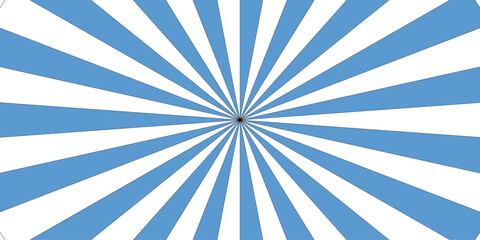 Fototapeta premium abstract blue flare banner, cartoon, template geometric creative rays and sunburst backdrop background. seamless retro vintage burst sunrise sunbeam element spiral striped 