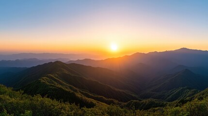Fototapeta premium sunrise over mountain range