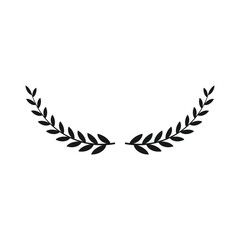 Leaf branch icon flat design white background