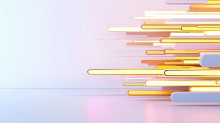 Fototapeta premium A conceptual AI powered search engine interface glowing on a clean background, representing next gen internet technology, with space for text
