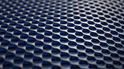 A close-up view of a textured surface featuring a honeycomb pattern in shades of blue, showcasing depth and dimension.