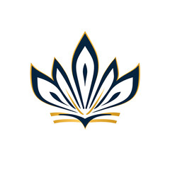 Luxury Crown Line Art | Elegant Black PNG