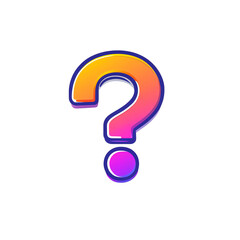 Minimalist Question Mark Line Art | Modern Black PNG