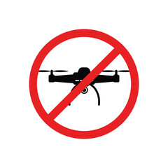Red sign No Drone zone
