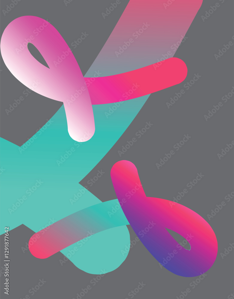 Poster abstract colors background with dynamic shapes gradient lines. vector 3d curve wavy rainbow graphic 