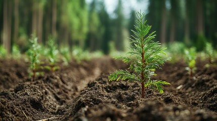 Sustainable forestry practices with managed regrowth