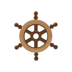 vector pirate ship steering wheel