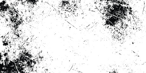 Distressed overlay texture Grunge of black scratches and dots, Overlay Distress grain monochrome texture with dusty and grunge effect, Dark weathered overlay pattern sample with scratches and stains.