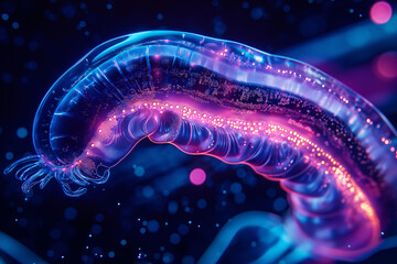 Abstract Bio Luminescent Sea Creature