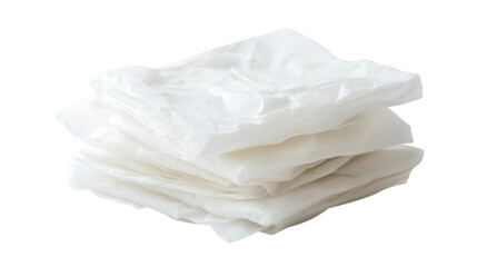 Crumpled tissue paper isolated on white background