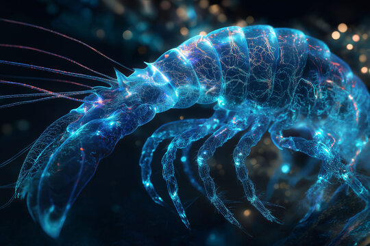 Bioluminescent Crustacean: Microscopic Aquatic Life