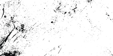 grainy and dusty black particles on white background, grunge texture overlay with various particles and scratches, grunge old scratched concrete wall distressed texture.