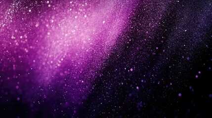 Ethereal Purple and Black Dust Particles in Motion Creating a Mystical Atmosphere