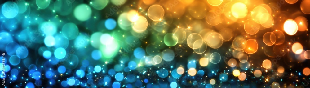 Poster abstract colorful lights background with glowing bokeh effects for artistic and creative designs