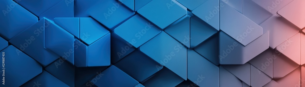 Poster abstract 3d background featuring cubes in various arrangements and perspectives