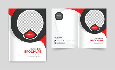 Company business brochure cover or colorful book cover design template