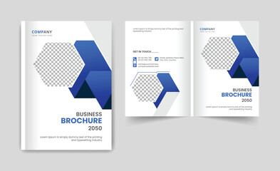 Company business brochure cover or colorful book cover design template