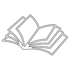 Reading icon in line style