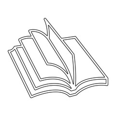 Book icon in line style
