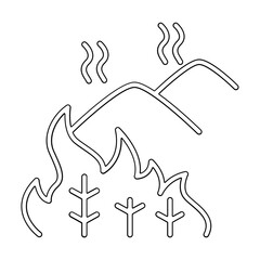Wildfire icon in line style