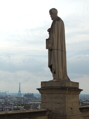 View from the Church Saint-Vincent-de-Paul in a foggy day