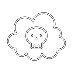Air pollution icon in line style