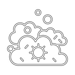 Air pollution icon in line style