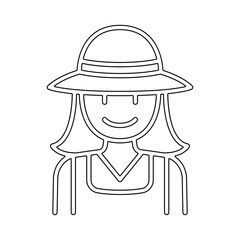 Gardener icon in line style