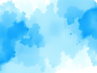 Obraz premium Azure Dreams: Watercolor Wash on Canvas