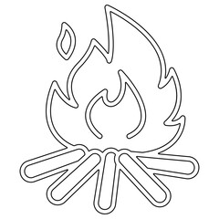 Campfire icon in line style