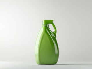 green cleaning product bottle on white background