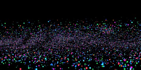 Black Velvet Canvas Adorned with Holographic Sparkle